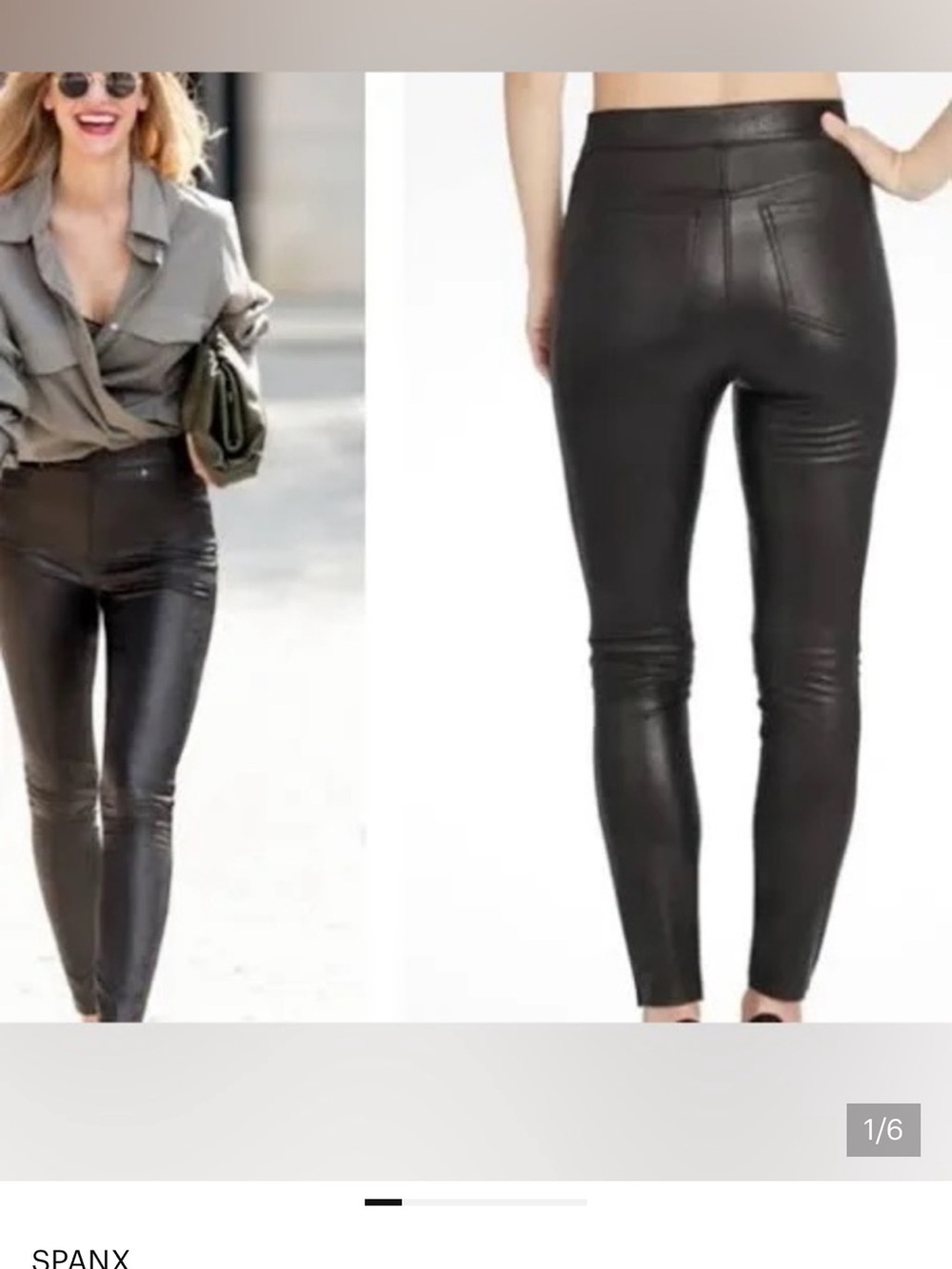 Spanx Leather Like-Ankle Pant
